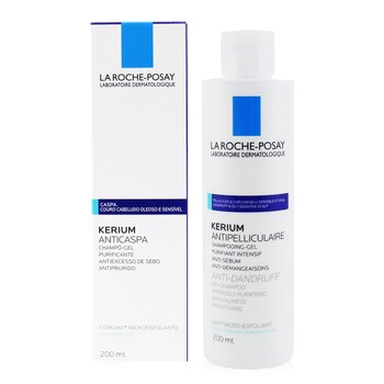 Gelový šampon pro mikropeeling Kerium Anti-Dandruff Micro-Exfoliating LHA Gel Shampoo (pro mastnou vlasovou pokožku)