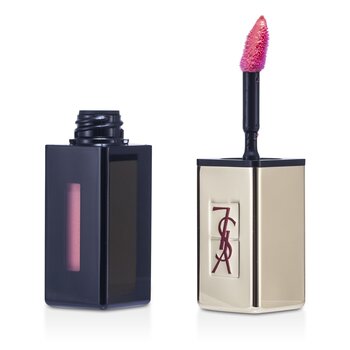 Výrazný lesk na rty Luxusní rtěnka Rouge Pur Couture Vernis a Levres Rebel Nudes - # 105 Corail Hold Up