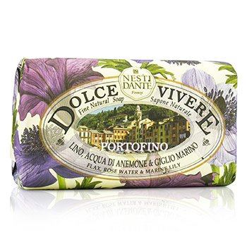 Přírodní mýdlo – len, růžová voda a lilie Dolce Vivere Fine Natural Soap - Portofino - Flax, Rose Water & Marine Lily