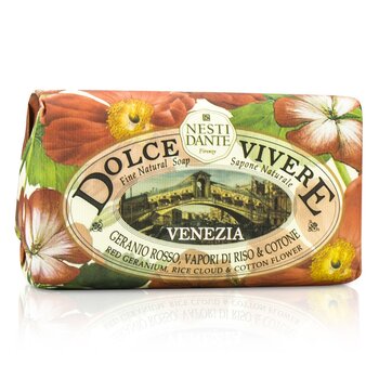Nesti Dante Přírodní mýdlo – geránium, rýže a bavlna Dolce Vivere Fine Natural Soap - Venezia - Red Geranium, Rice Cloud & Cotton Flower