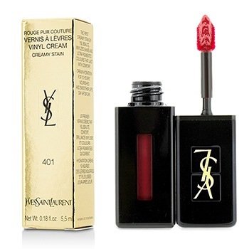 Yves Saint Laurent Rouge Pur Couture Vernis A Levres Vinyl Cream krémová rtěnka - # 401 Rouge Vinyle