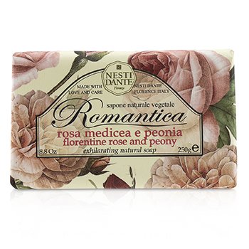Romantica povzbuzující přírodní mýdlo - florentská růže a pivoňka