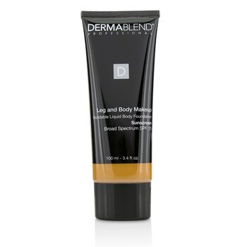 Dermablend Leg and Body Make Up Buildable Liquid Body Foundation Sunscreen Broad Spectrum SPF 25 - #Tan Golden 65N