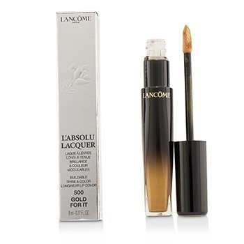L'Absolu Lacquer Buildable Shine & Color Longwear Lip Color - # 500 Gold For It