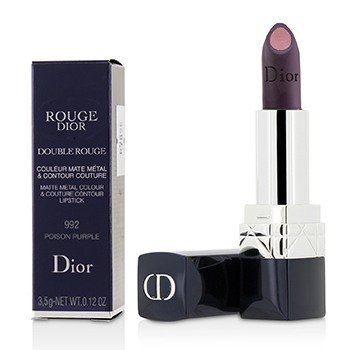 Rouge Dior Double Rouge Matte Metal Colour & Couture Contour Lipstick - # 992 Poison Purple