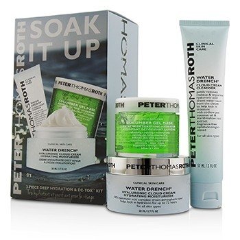 Soak It Up Kit: Water Drench Cloud Cream Cleanser 57ml + Cucumber Gel Mask 50ml + Water Drench Cloud Cream Moisturizer 50ml