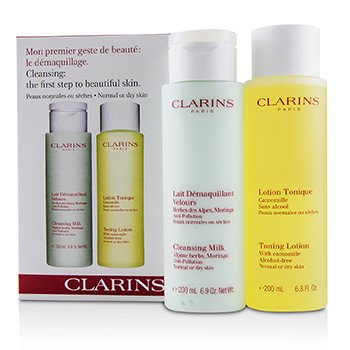 Cleansing Duo (Normal or Dry Skin): Anti-Pollution Cleansing Milk 200ml/6.9oz + Toning Lotion with Camomile 200ml/6.8oz