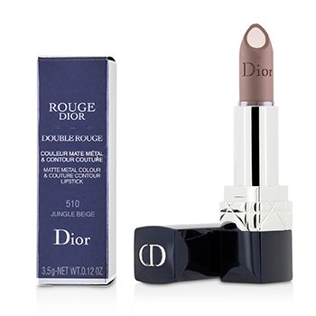 Rouge Dior Double Rouge Matte Metal Colour & Couture Contour Lipstick - # 510 Jungle Beige