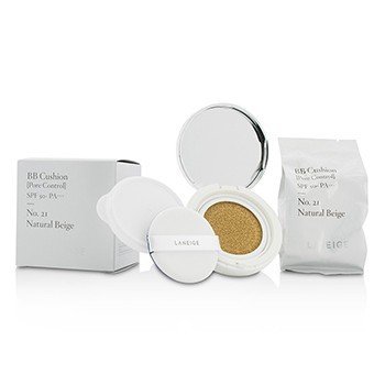 BB make-up pro zamaskování pórů s náhradní náplní BB Cushion Foundation (Pore Control) SPF 50 With Extra Refill - # 21 Natural Beige