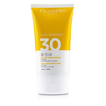 Clarins Opalovací tělový gel na olej SPF 30 – pro mokrou nebo suchou pokožku