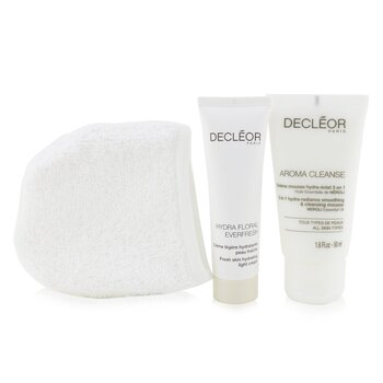 Decleor Infinite First Hydration Neroli Bigarade Dárková sada: Aroma Cleanse Cleansing Mousse+ Hydra Floral Light Cream+ Cleansing Glove