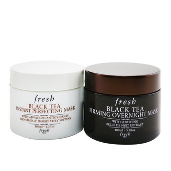 Fresh Black Tea Age-Delay For Night & Day Set: Black Tea Instant Perfecting Mask 100 ml + Black Tea Firming Overnight Mask 100 ml