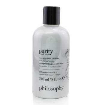 Philosophy Purity Made Simple – Jednokrokový čistič na obličej s práškem z dřevěného uhlí (normální až suchá pleť)