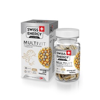 ŠVÝCARSKOU ENERGII Sustained Release Capsules - Multivit 25 Vitamins And Minerals + Vitamin K2