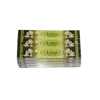 flétna Wardrobe Fragrance Lotus - Long Dhoop Sticks - 12 Boxes