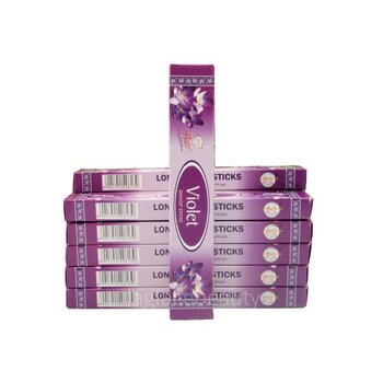 flétna Wardrobe Fragrance Violet Long Dhoop Sticks- 12 Boxes Set
