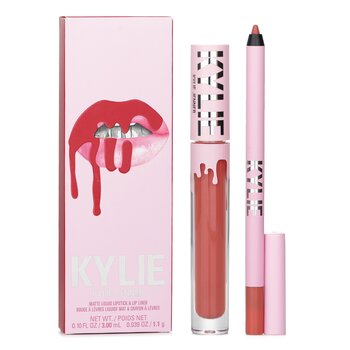 Kylie od Kylie Jenner Matte Lip Kit: Matte Liquid Lipstick 3ml + Lip Liner 1.1g - # 801 Queen
