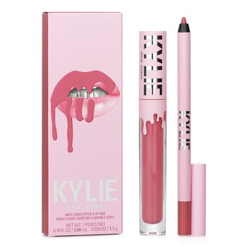 Kylie od Kylie Jenner Matte Lip Kit: Matte Liquid Lipstick 3ml + Lip Liner 1.1g - # 302 Snow Way Bae