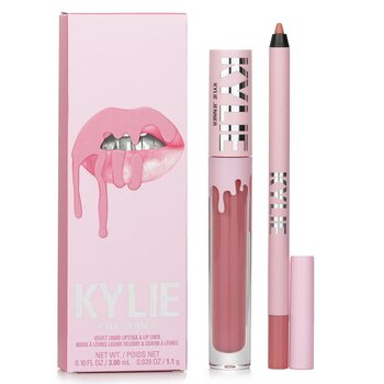 Kylie od Kylie Jenner Velvet Lip Kit: Liquid Lipstick 3ml + Lip Liner 1.1g - # 705 Charm