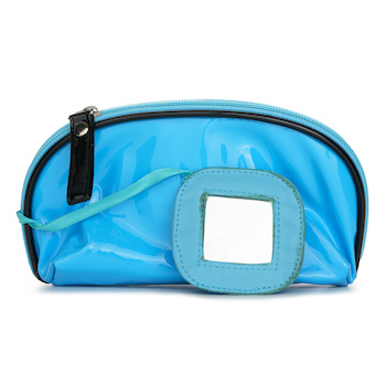 TAŠKA Blue Cosmetic Bag with Mirror #A