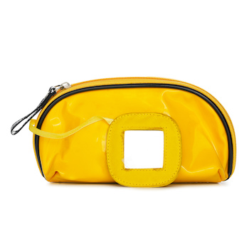 TAŠKA Yellow Cosmetic Bag with Mirror #A