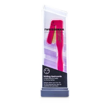 Tweezerman Skládací hřebínek na řasy Folding Ilashcomb (Studio Collection) – Pink