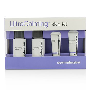 Sada zklidňující kosmetiky UltraCalming Skin Kit: čisticí péče + sprej + ochranná péče Barrier Repair + koncentrované sérum Serum Concentrate