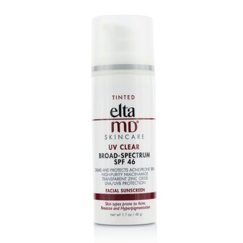 EltaMD UV Clear Facial Sunscreen SPF 46 – pro typy pleti se sklonem k akné, růžovce a hyperpigmentaci – tónované