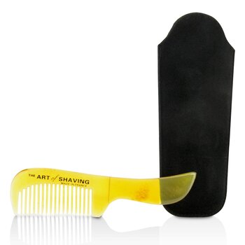 Horn Mustache Comb - Black Suedine
