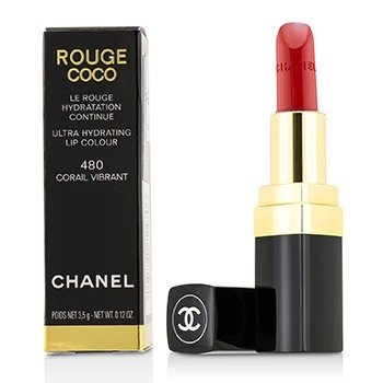Svěží rtěnka s hydratačním účinkem Rouge Coco Ultra Hydrating Lip Colour - # 480 Corail Vibrant