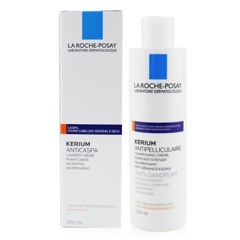 La Roche Posay Krémový šampon proti lupům pro suché vlasy a pokožku Kerium Anti-Dandruff Cream Shampoo (For Dry Hair or Scalp)