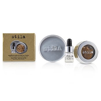 Stila Magnificent Metals Foil Finish Eye Shadow With Mini Stay All Day Liquid Eye Primer - Comex Copper