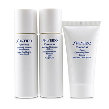 Pureness Simple Start For Oil-Control Set: Deep Cleansing Foam + Balancing Softener + Matifying Moisturizer Oil-Free