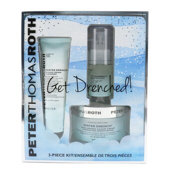 Get Drenched 3-Piece Kit: Cleanser 30ml + Hyaluronic Cloud Serum 15ml + Hydrating Moisturizer 50ml