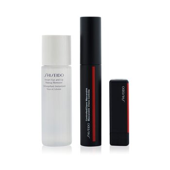 Shiseido Controlled Chaos MascaraInk Set (1x Controlled Chaos MascaraInk, 1x Modern Matte Powder Lipstick, 1x Instant Eye And Lip  Makeup Remover)