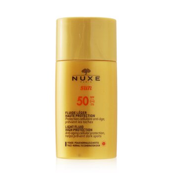 Nuxe Sun Light Fluid na obličej - Vysoká ochrana SPF50 (pro normální až smíšenou pleť)