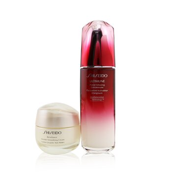 Shiseido Sada na vyhlazení vrásek Defend & Regenerate: Ultimune Power Infusing Concentrate N 100 ml + Benefiance krém na vyhlazení vrásek 50 ml