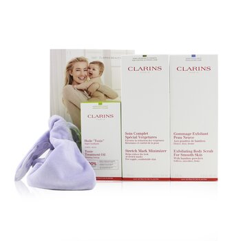 A Beautiful Pregnancy Set: Stretch Mark Minimizer 200ml+ Exfoliating Body Scrub 200ml+ Body Treatment Oil-Tonic 100ml