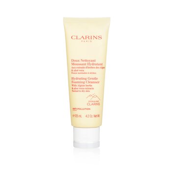 Clarins Hydrating Gentle Foaming Cleanser with Alpine Herbs & Aloe Vera Extracts - Normal to Dry Skin