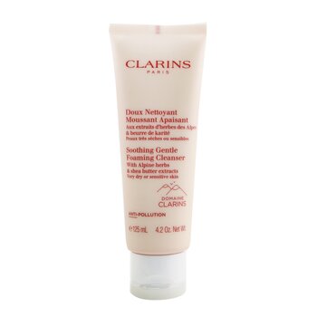 Clarins Soothing Gentle Foaming Cleanser with Alpine Herbs & Shea Butter Extracts - Very Dry or Sensitive Skin
