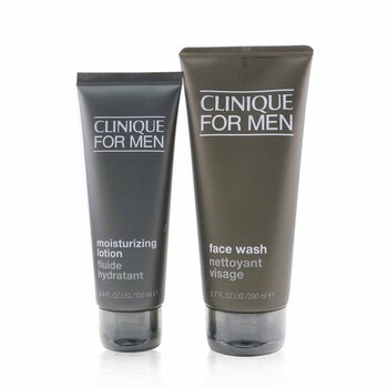 Men Cleanser + Hydrate 2-Pieces Set: Face Wash 200ml + Moisturizing Lotion 100ml
