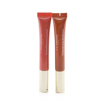 Clarins Natural Lip Perfector Duo (2x Lip Perfector) - 05 & 06 (Box Slightly Damaged)
