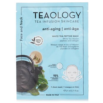 Teaology Peptidová maska na obličej a krk z bílého čaje