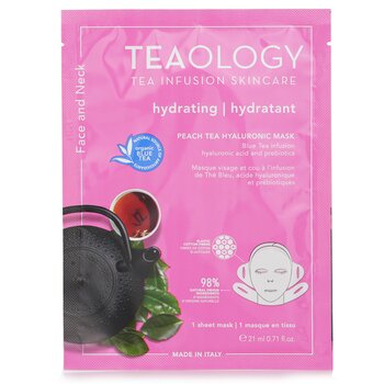 Teaology Hyaluronová maska na obličej a krk s broskvovým čajem