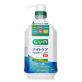 Sluneční hvězda Sunstar GUM Night Care Mild Formula Rinse Mouthwash(Refresh Herb Type) - 900ml