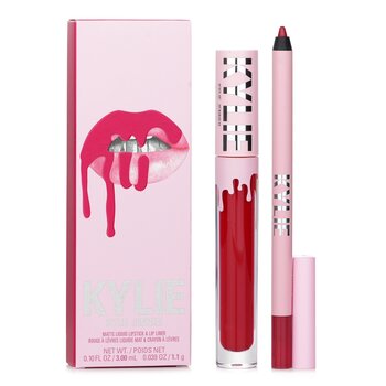 Kylie od Kylie Jenner Matte Lip Kit: Matte Liquid Lipstick 3ml + Lip Liner 1.1g - # 402 Mary Jo K
