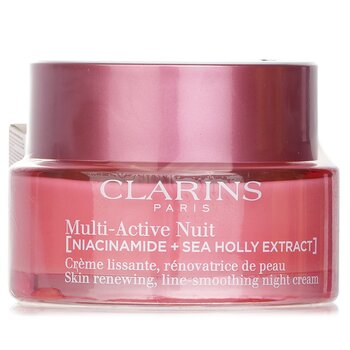 Clarins Multi-Active Nuit (Niacinamide + Sea Holly Extract) Skin Renewing Line-Smoothing Night Cream Dry Skin