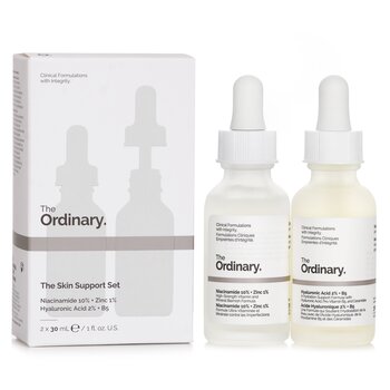 Obyčejný The Skin Support Set: Niacinamide 10% + Zinc 1% 30ml + Hyaluronic Acid 2% + B5 30ml