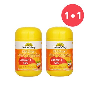 CESTA PŘÍRODY 【1+1 Set】Kids Smart Vita Gummies Vitamin C + Zinc 60 Pastilles