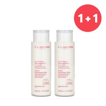 Clarins 【1+1 Set】Velvet Cleansing Milk with Alpine Golden Gentian & Lemon Balm Extracts